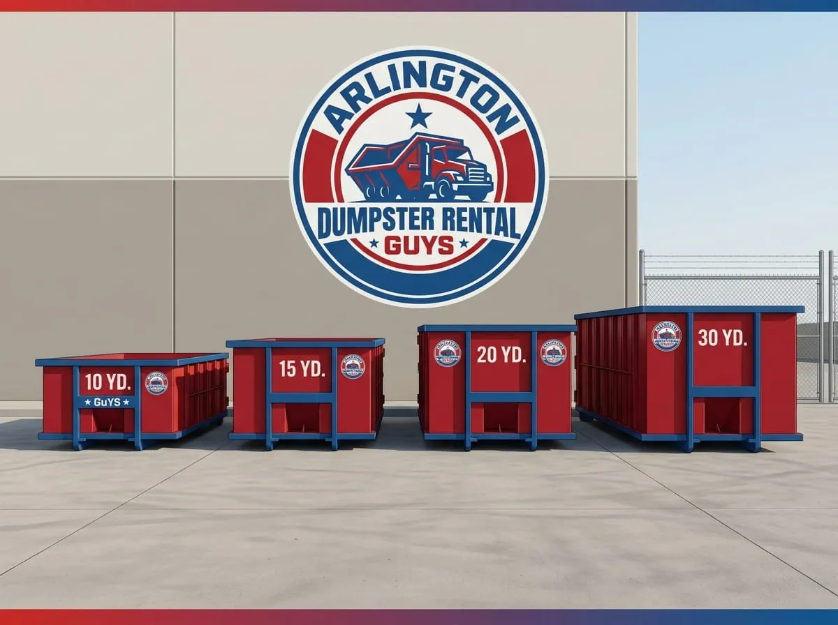 Arlington Dumpster Rental Guys team member beside a roll-off dumpster in Arlington, VA